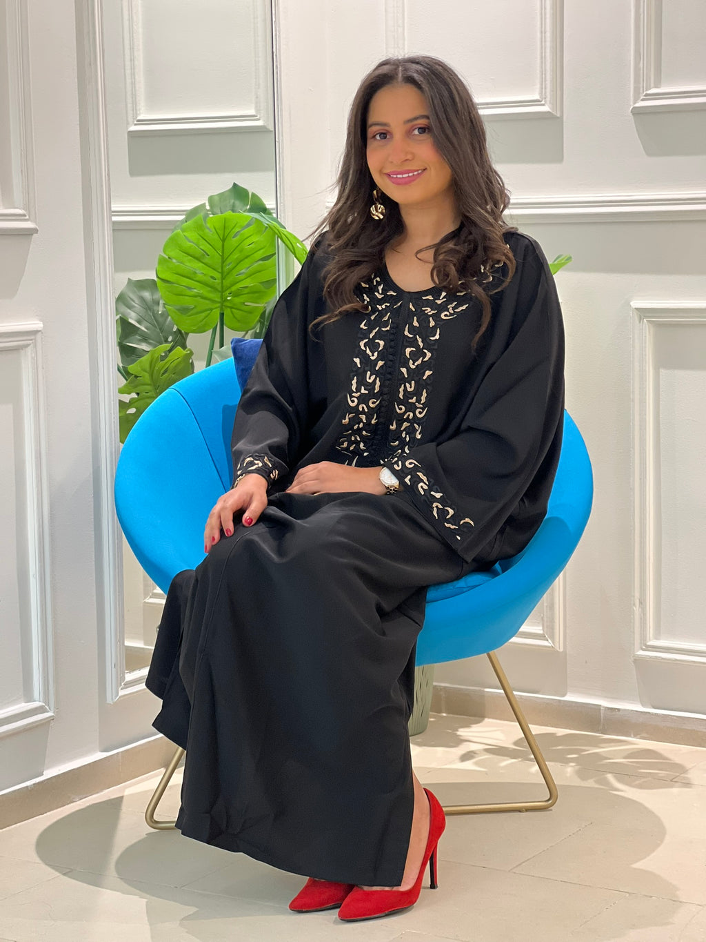 Gandoura Noire Élégante